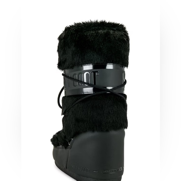MOON BOOT Classic Faux Fur Boot in Black - SIZE 35-38 (S/M) BRAND NEW IN BOX 😊 - Picture 4 of 6
